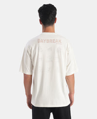 Super Combed Cotton Rich Graphic Printed Oversized T-Shirt - White