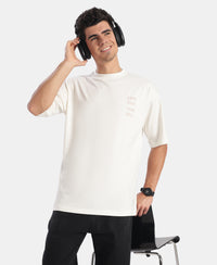 Super Combed Cotton Rich Graphic Printed Oversized T-Shirt - White