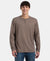 Super Combed Cotton Rich Solid Full Sleeve Henley T-Shirt - Dark Khaki Melange