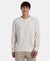 Super Combed Cotton Rich Solid Full Sleeve Henley T-Shirt - Ecru Melange
