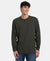 Super Combed Cotton Rich Solid Full Sleeve Henley T-Shirt - Olive Melange