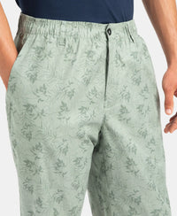 Super Combed Mercerized Cotton Woven Fabric Bermuda with Side Pockets - Iceberg Green
