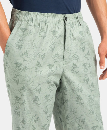 Super Combed Mercerized Cotton Woven Fabric Bermuda with Side Pockets - Iceberg Green