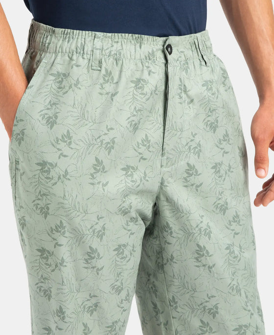 Super Combed Mercerized Cotton Woven Fabric Bermuda with Side Pockets - Iceberg Green