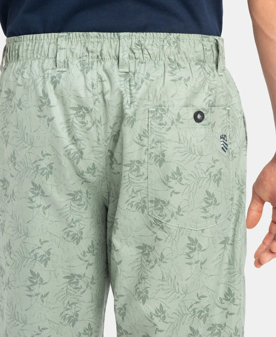 Super Combed Mercerized Cotton Woven Fabric Bermuda with Side Pockets - Iceberg Green