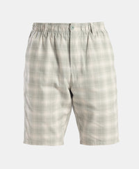 Super Combed Mercerized Cotton Woven Fabric Bermuda with Side Pockets - Shadow & Birch