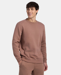Super Combed Cotton Rich Fleece Sweatshirt with StayWarm Technology - Brownie