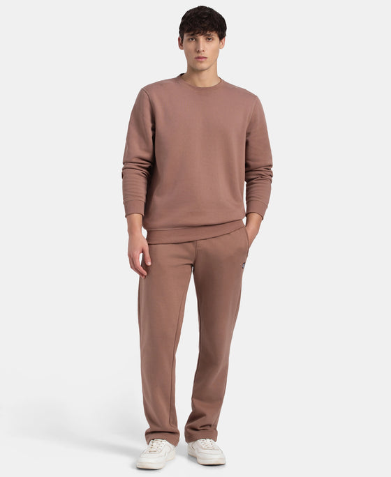 Super Combed Cotton Rich Fleece Sweatshirt with StayWarm Technology - Brownie
