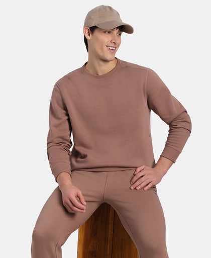 Super Combed Cotton Rich Fleece Sweatshirt with StayWarm Technology - Brownie
