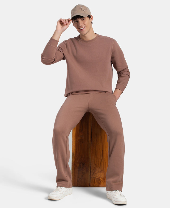 Super Combed Cotton Rich Fleece Sweatshirt with StayWarm Technology - Brownie