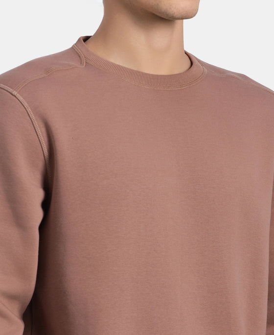 Super Combed Cotton Rich Fleece Sweatshirt with StayWarm Technology - Brownie