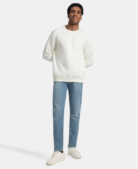 Super Combed Cotton Rich Fleece Sweatshirt with StayWarm Technology - Cannoli Cream