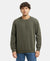 Super Combed Cotton Rich Fleece Sweatshirt with StayWarm Technology - Deep Olive-1