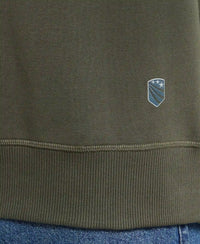Super Combed Cotton Rich Fleece Sweatshirt with StayWarm Technology - Deep Olive-7