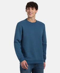 Super Combed Cotton Rich Fleece Sweatshirt with StayWarm Technology - Ensign Blue