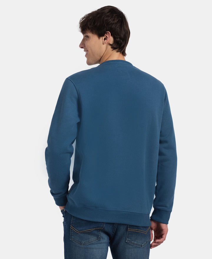 Super Combed Cotton Rich Fleece Sweatshirt with StayWarm Technology - Ensign Blue