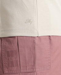 Super Combed Cotton Rich Hybrid Tank Top with Ribbed Sleeves - Dove
