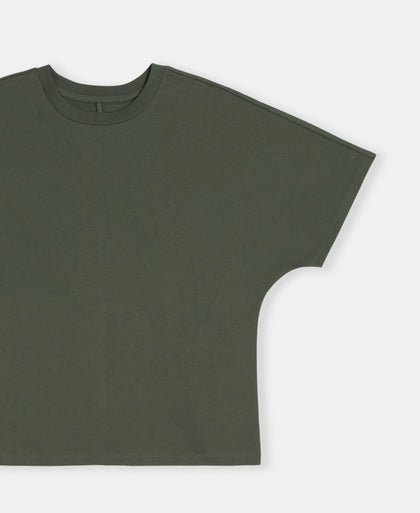 Super Combed Cotton Rich Oversized T-Shirt With Dolman Sleeve Styling - Thyme