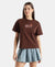 Super Combed Cotton Rich Oversized Graphic Print T-Shirt with Drop Shoulder Styling - Chicory Coffee