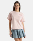 Super Combed Cotton Rich Oversized Graphic Print T-Shirt with Drop Shoulder Styling - Potpourri