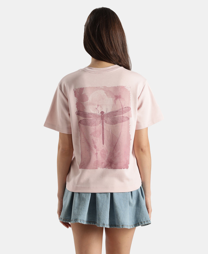 Super Combed Cotton Rich Oversized Graphic Print T-Shirt with Drop Shoulder Styling - Potpourri