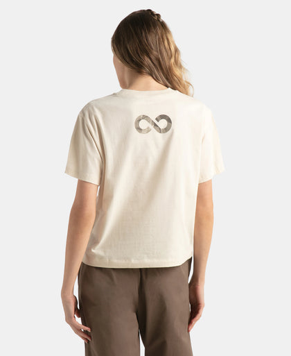 Super Combed Cotton Rich Oversized Printed T-Shirt with Drop Shoulder Styling - Snow White