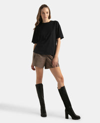 Super Combed Cotton Regular Fit Hybrid Cargo Shorts - Dark Khaki