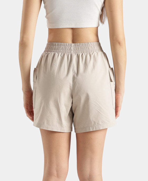 Super Combed Cotton Regular Fit Hybrid Cargo Shorts - Pebble Grey