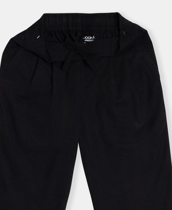 Super Combed Cotton Regular Fit Hybrid Travel Pants - Black