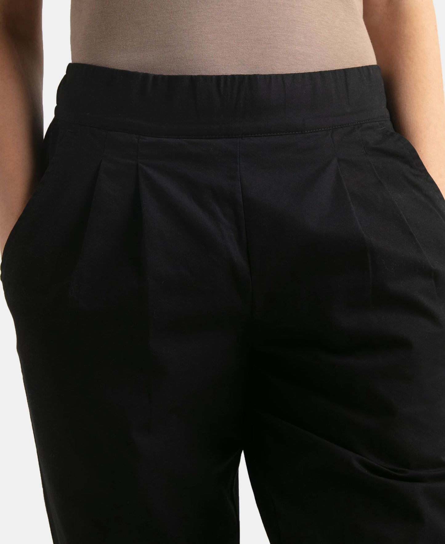 Super Combed Cotton Regular Fit Hybrid Travel Pants - Black