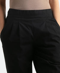 Super Combed Cotton Regular Fit Hybrid Travel Pants - Black
