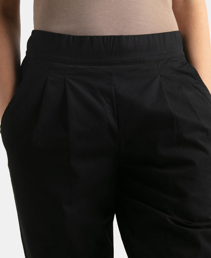 Super Combed Cotton Regular Fit Hybrid Travel Pants - Black