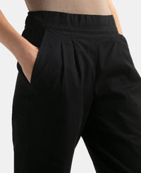 Super Combed Cotton Regular Fit Hybrid Travel Pants - Black