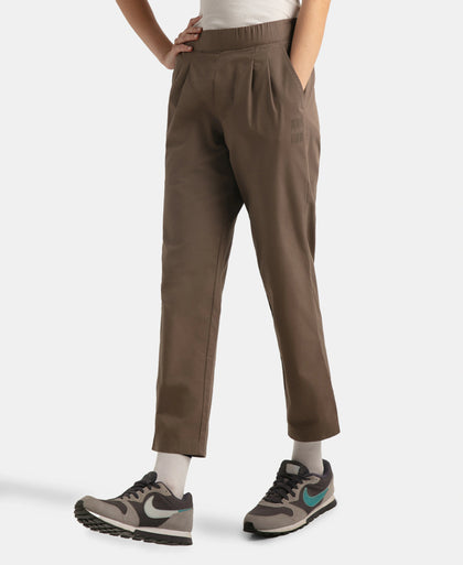 Super Combed Cotton Regular Fit Hybrid Travel Pants - Dark Khaki