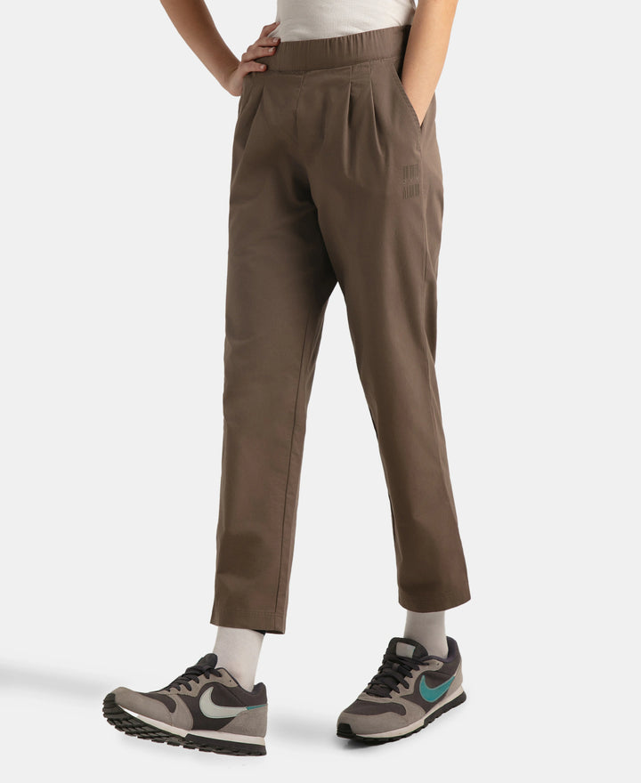 Super Combed Cotton Regular Fit Hybrid Travel Pants - Dark Khaki