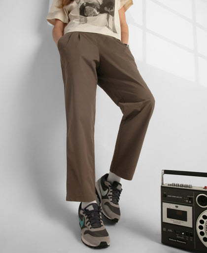 Super Combed Cotton Regular Fit Hybrid Travel Pants - Dark Khaki