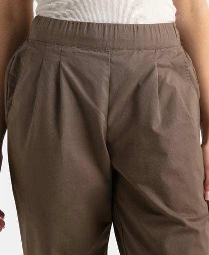 Super Combed Cotton Regular Fit Hybrid Travel Pants - Dark Khaki