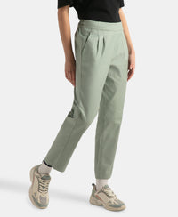 Super Combed Cotton Regular Fit Hybrid Travel Pants - Iceberg Green