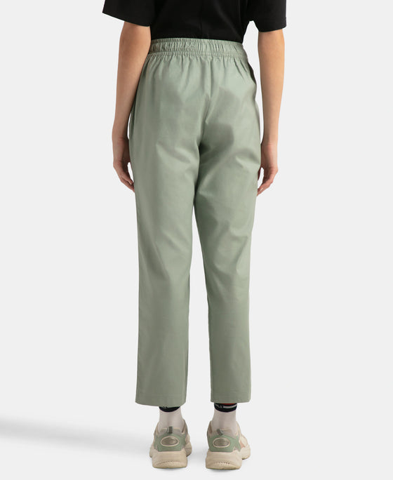 Super Combed Cotton Regular Fit Hybrid Travel Pants - Iceberg Green