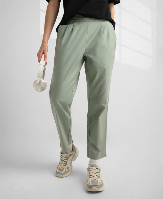 Buy Super Combed Cotton Regular Fit Hybrid Pants - Iceberg Green Buy Super Combed Cotton Regular Fit Hybrid Pants - Iceberg Green