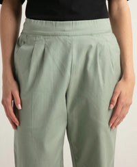 Super Combed Cotton Regular Fit Hybrid Travel Pants - Iceberg Green
