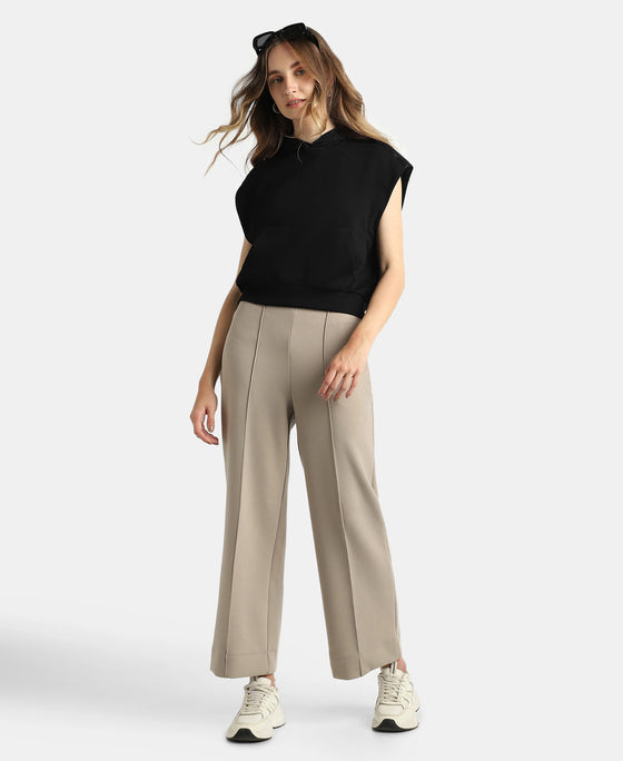 Super Combed Cotton Rich French Terry Oversized Sleeves Hoodie - Black