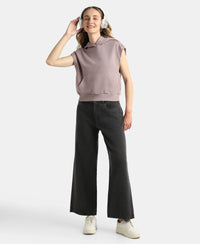 Super Combed Cotton Rich French Terry Oversized Sleeves Hoodie - Quail