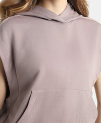 Super Combed Cotton Rich French Terry Oversized Sleeves Hoodie - Quail