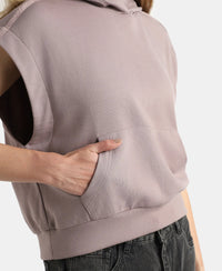 Super Combed Cotton Rich French Terry Oversized Sleeves Hoodie - Quail