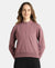 Super Combed Cotton Rich Half Zip Sweatshirt with Drop Shoulder Styling - Rose Taupe