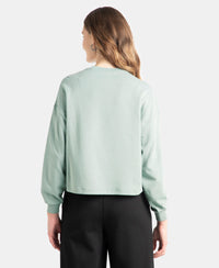 Super Combed Cotton Rich Oversized Printed Full Sleeve T-Shirt - Abyss