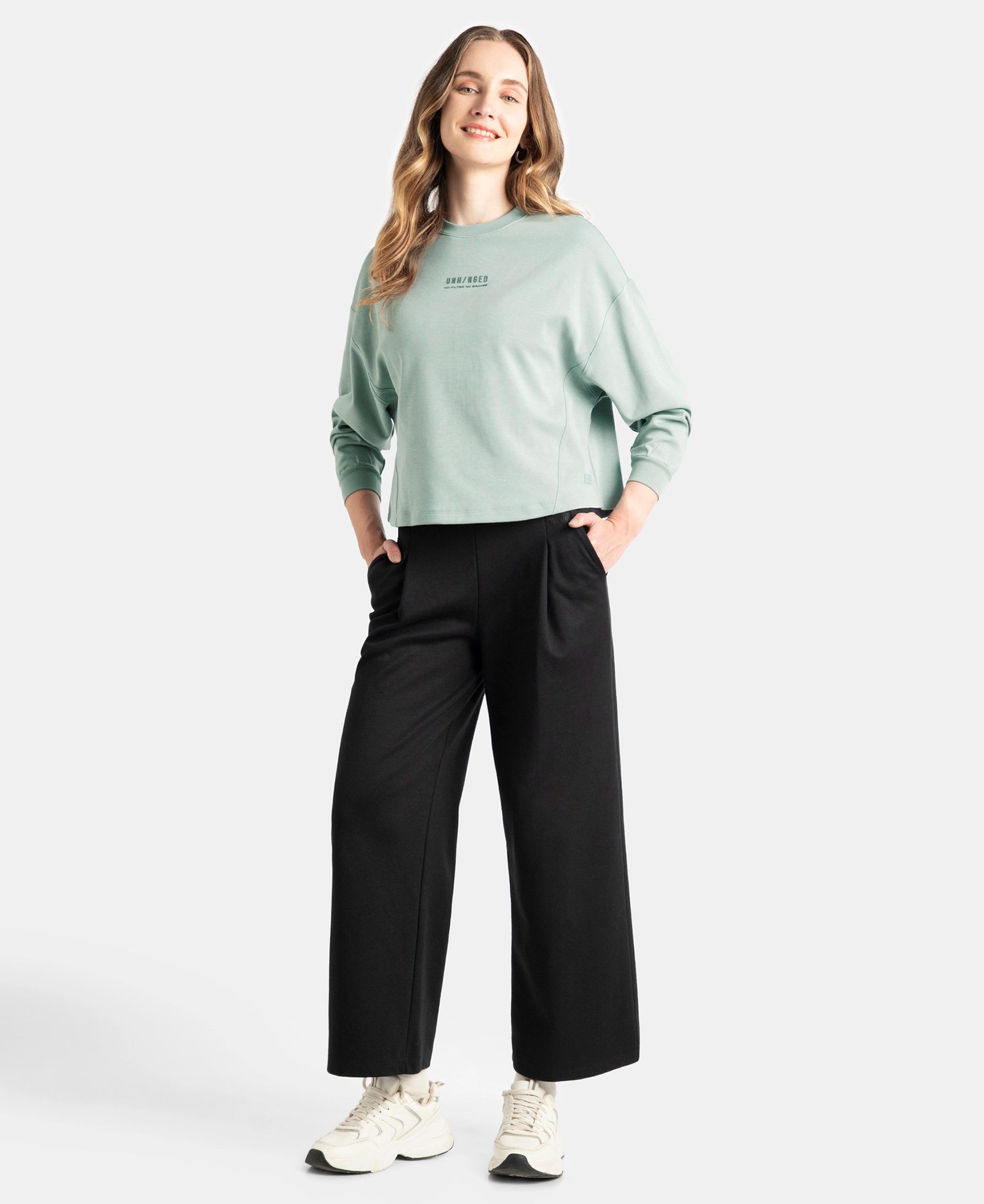 Super Combed Cotton Rich Oversized Printed Full Sleeve T-Shirt - Abyss