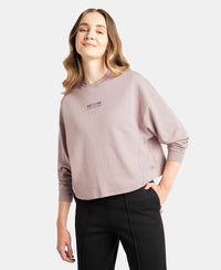 Super Combed Cotton Rich Oversized Printed Full Sleeve T-Shirt - Quail