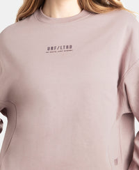 Super Combed Cotton Rich Oversized Printed Full Sleeve T-Shirt - Quail